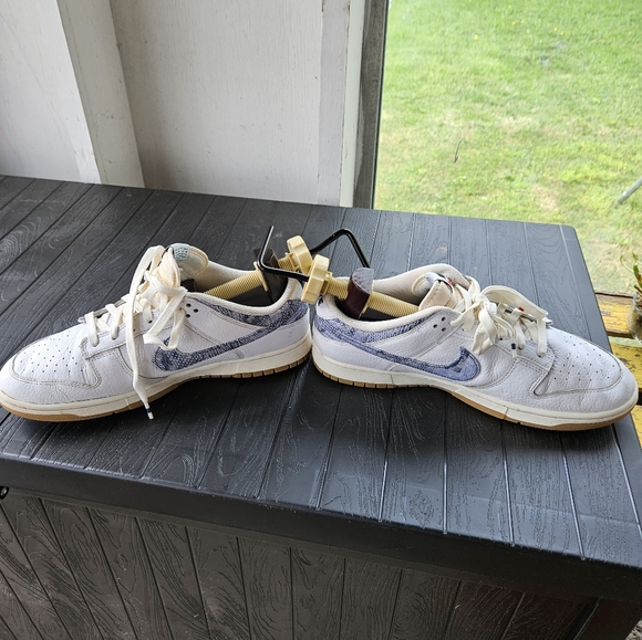 Nike Dunk Low Washed Denim Mens Size 14 FN6881-100 - Picture 6 of 14